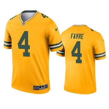 Green Bay Packers Brett Favre Gold 2021 Inverted Legend Jersey