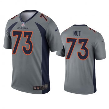 Denver Broncos Netane Muti Gray Inverted Legend Jersey