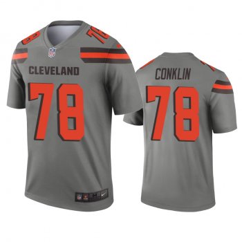 Cleveland Browns Jack Conklin Gray Inverted Legend Jersey