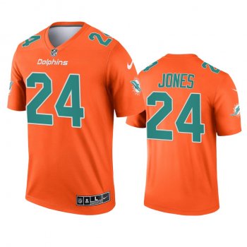 Miami Dolphins Byron Jones Orange 2021 Inverted Legend Jersey