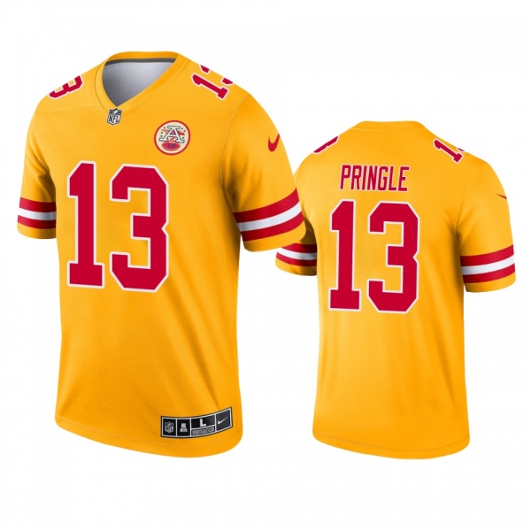 Kansas City Chiefs Byron Pringle Yellow 2021 Inverted Legend Jersey