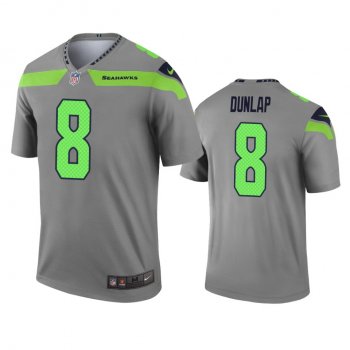 Seattle Seahawks Carlos Dunlap Gray Inverted Legend Jersey