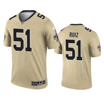 New Orleans Saints Cesar Ruiz Gold 2021 Inverted Legend Jersey