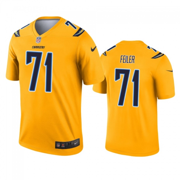 Los Angeles Chargers Matt Feiler Gold Inverted Legend Jersey