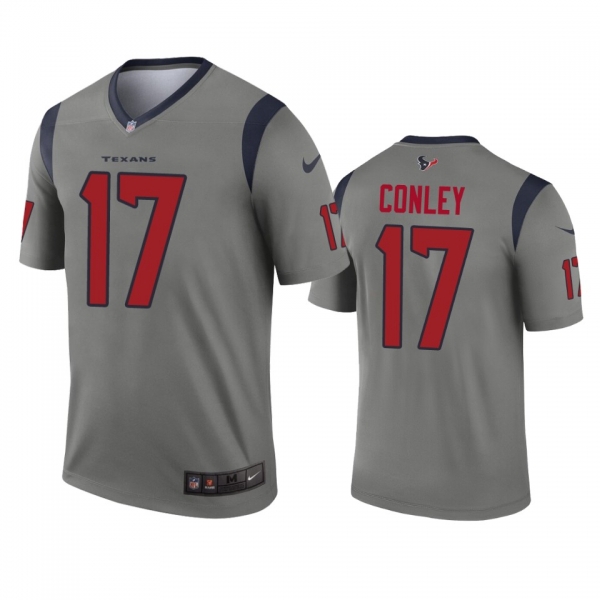 Houston Texans Chris Conley Gray Inverted Legend Jersey