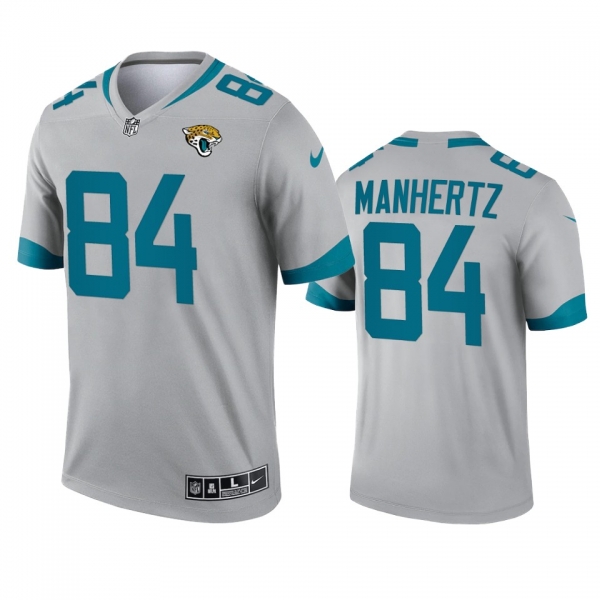 Jacksonville Jaguars Chris Manhertz Silver 2021 Inverted Legend Jersey