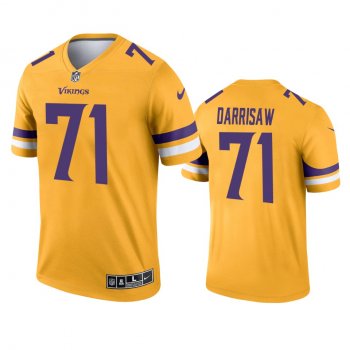 Minnesota Vikings Christian Darrisaw Gold 2021 Inverted Legend Jersey