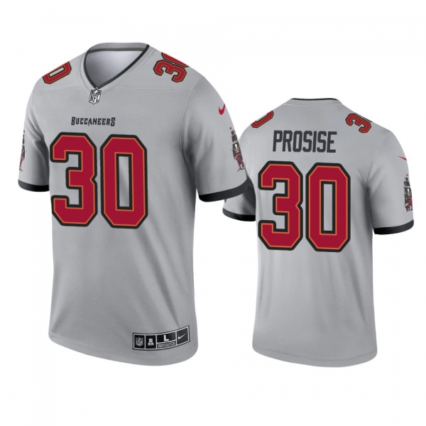 Tampa Bay Buccaneers C.J. Prosise Gray 2021 Inverted Legend Jersey