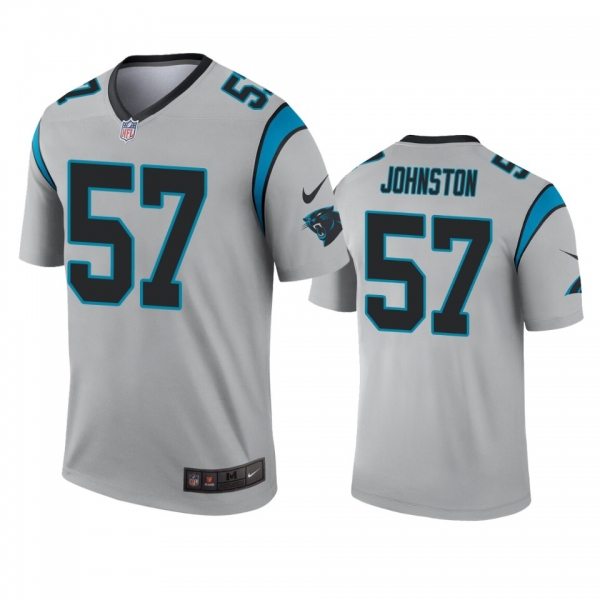 Carolina Panthers Clay Johnston Silver Inverted Legend Jersey