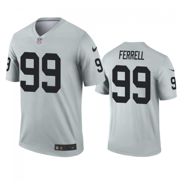 Las Vegas Raiders Clelin Ferrell Silver Inverted Legend Jersey