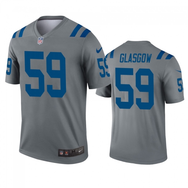 Indianapolis Colts Jordan Glasgow Gray Inverted Legend Jersey