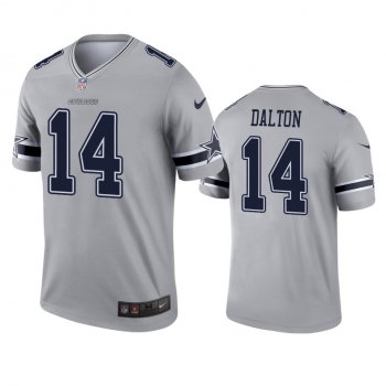 Dallas Cowboys Andy Dalton Gray Inverted Legend Jersey