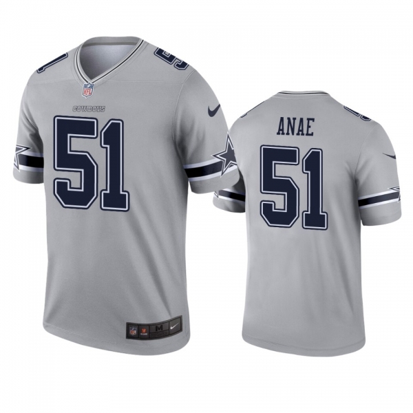 Dallas Cowboys Bradlee Anae Gray Inverted Legend Jersey