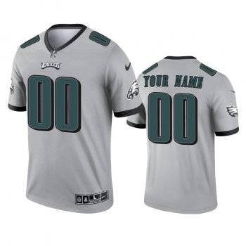 Philadelphia Eagles Custom Silver 2021 Inverted Legend Jersey