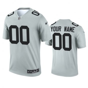 Las Vegas Raiders Custom Silver 2021 Inverted Legend Jersey