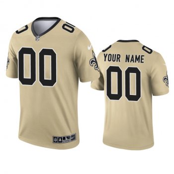 New Orleans Saints Custom Gold 2021 Inverted Legend Jersey