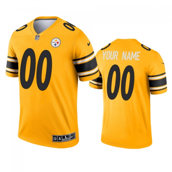 Pittsburgh Steelers Custom Gold 2021 Inverted Legend Jersey