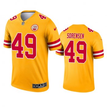 Kansas City Chiefs Daniel Sorensen Yellow 2021 Inverted Legend Jersey