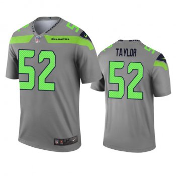 Seattle Seahawks Darrell Taylor Gray Inverted Legend Jersey