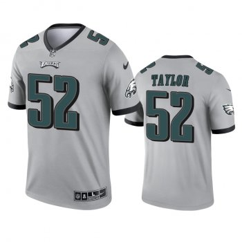 Philadelphia Eagles Davion Taylor Silver 2021 Inverted Legend Jersey