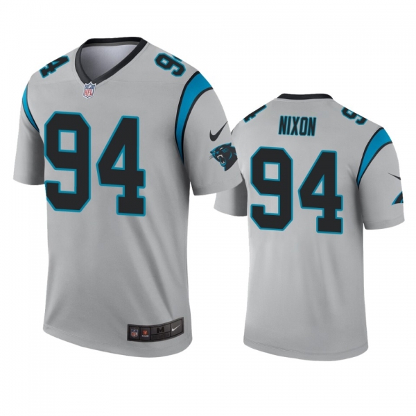 Carolina Panthers Daviyon Nixon Silver Inverted Legend Jersey