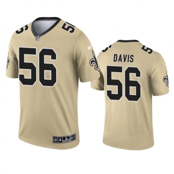 New Orleans Saints Demario Davis Gold 2021 Inverted Legend Jersey