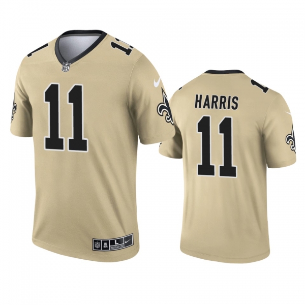 New Orleans Saints Deonte Harris Gold 2021 Inverted Legend Jersey