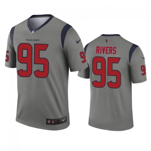 Houston Texans Derek Rivers Gray Inverted Legend Jersey