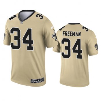 New Orleans Saints Devonta Freeman Gold 2021 Inverted Legend Jersey