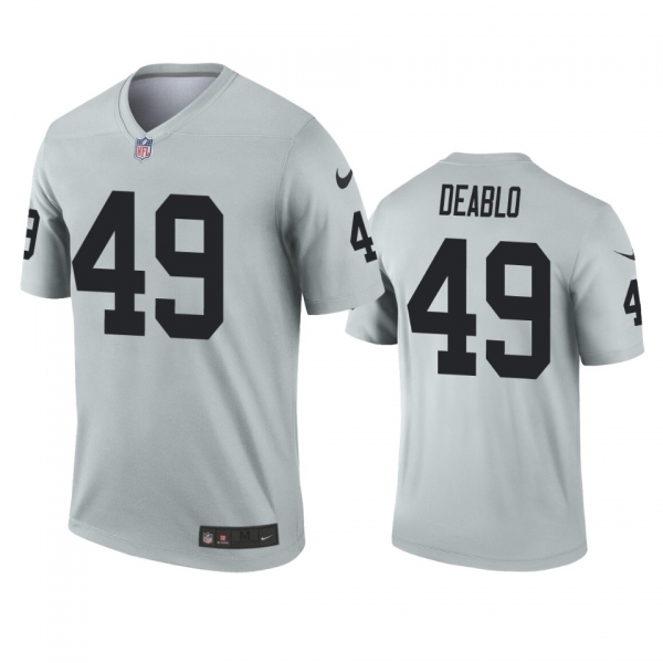 Las Vegas Raiders Divine Deablo Silver Inverted Legend Jersey