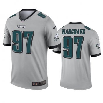 Philadelphia Eagles Javon Hargrave Silver Inverted Legend Jersey