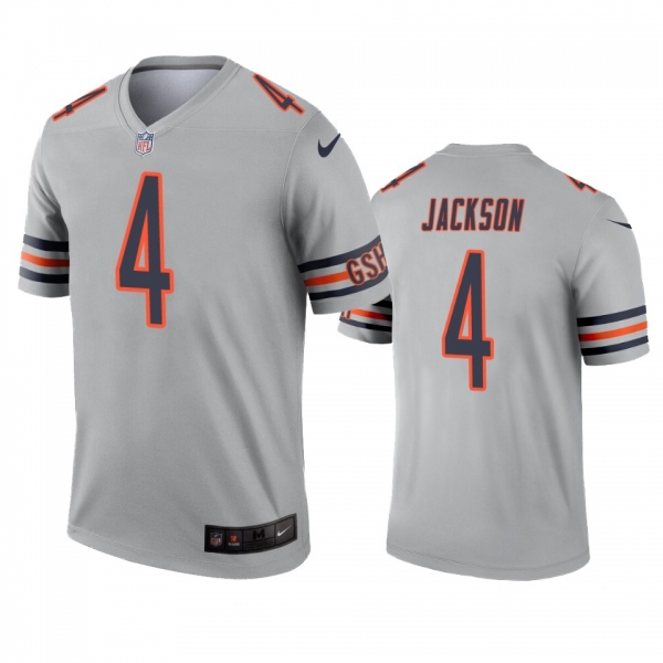 Chicago Bears Eddie Jackson Silver Inverted Legend Jersey