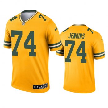 Green Bay Packers Elgton Jenkins Gold 2021 Inverted Legend Jersey