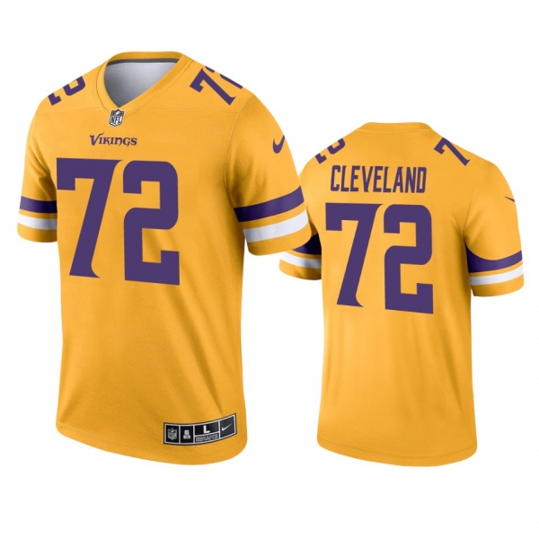 Minnesota Vikings Ezra Cleveland Gold 2021 Inverted Legend Jersey