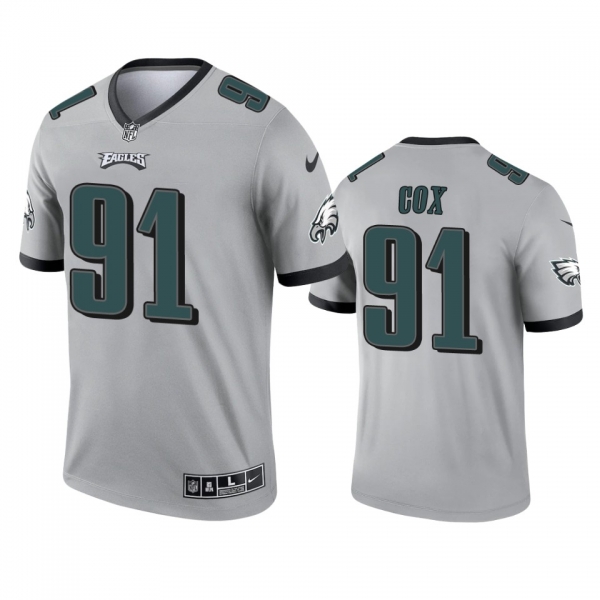 Philadelphia Eagles Fletcher Cox Silver 2021 Inverted Legend Jersey