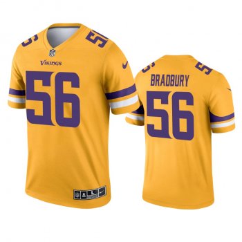 Minnesota Vikings Garrett Bradbury Gold 2021 Inverted Legend Jersey