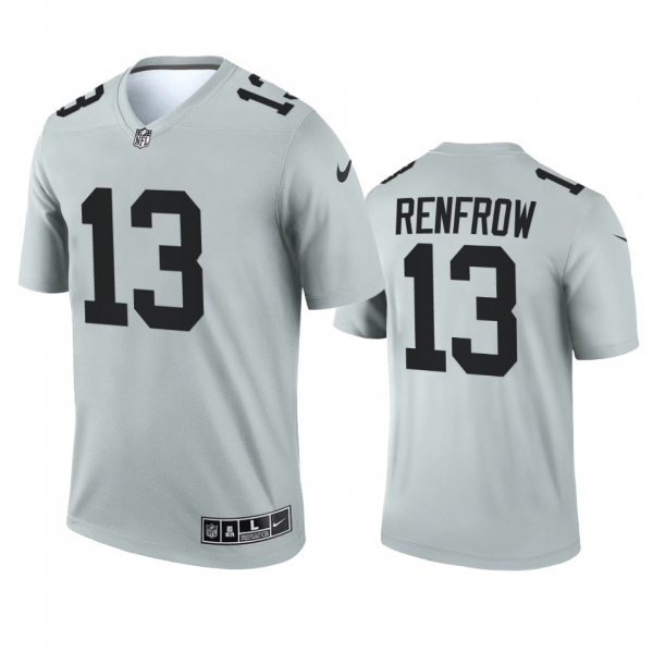 Las Vegas Raiders Hunter Renfrow Silver 2021 Inverted Legend Jersey