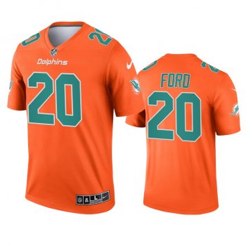 Miami Dolphins Isaiah Ford Orange 2021 Inverted Legend Jersey