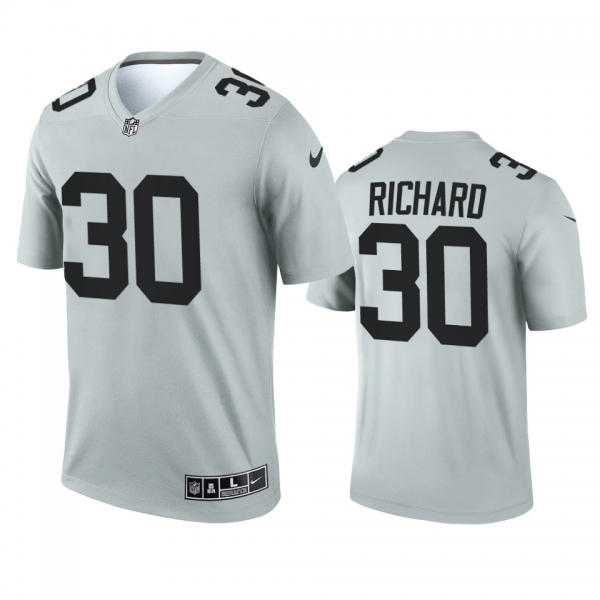 Las Vegas Raiders Jalen Richard Silver 2021 Inverted Legend Jersey