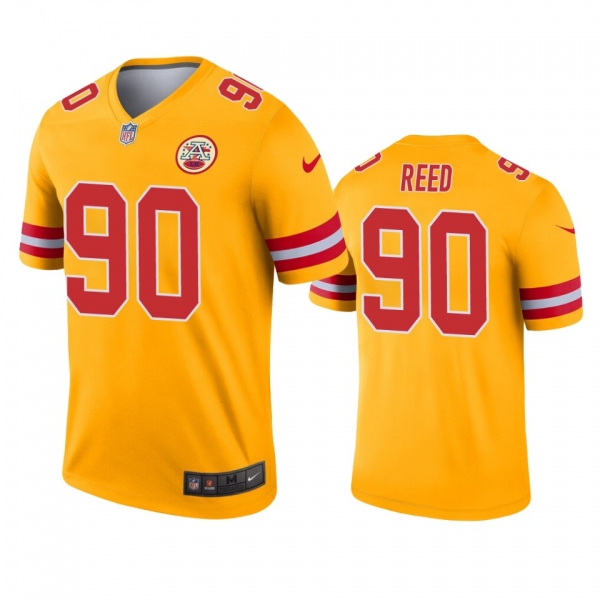 Kansas City Chiefs Jarran Reed Gold Inverted Legend Jersey