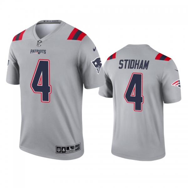 New England Patriots Jarrett Stidham Gray Inverted Legend Jersey