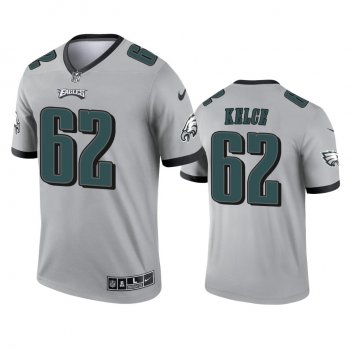 Philadelphia Eagles Jason Kelce Silver 2021 Inverted Legend Jersey