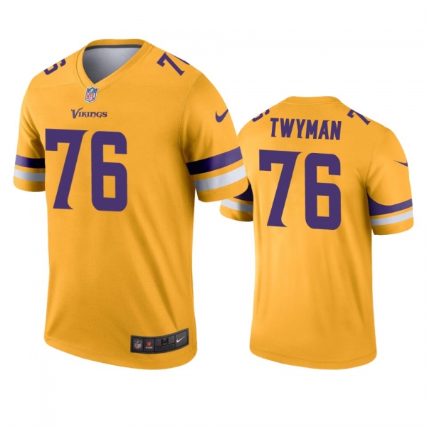 Minnesota Vikings Jaylen Twyman Gold Inverted Legend Jersey