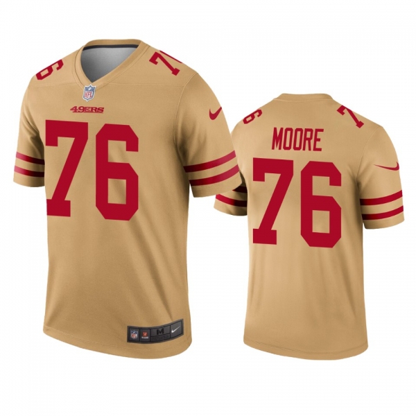 San Francisco 49ers Jaylon Moore Gold Inverted Legend Jersey