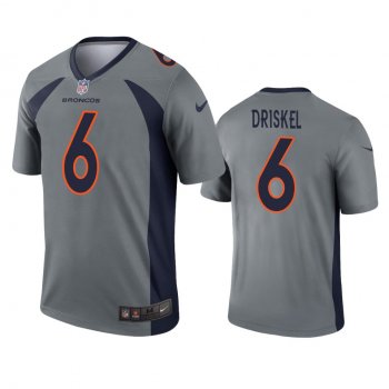 Denver Broncos Jeff Driskel Gray Inverted Legend Jersey