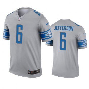 Detroit Lions Jermar Jefferson Gray Inverted Legend Jersey