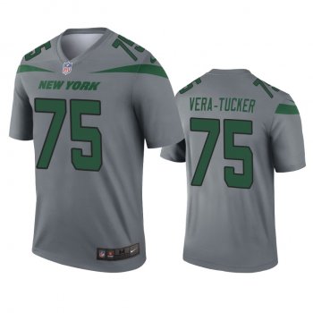 New York Jets Alijah Vera-Tucker Gray Inverted Legend Jersey