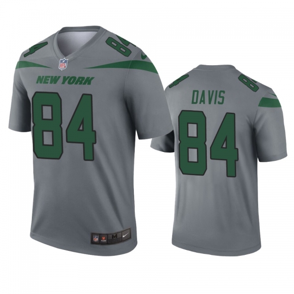 New York Jets Corey Davis Gray Inverted Legend Jersey