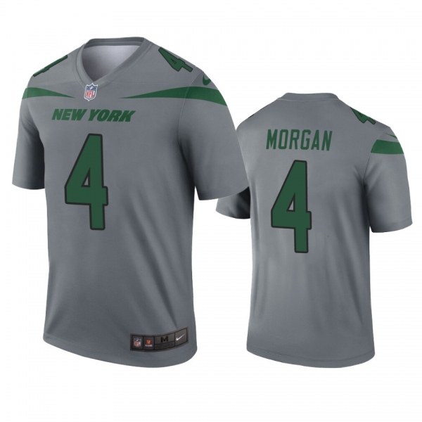 New York Jets James Morgan Gray Inverted Legend Jersey