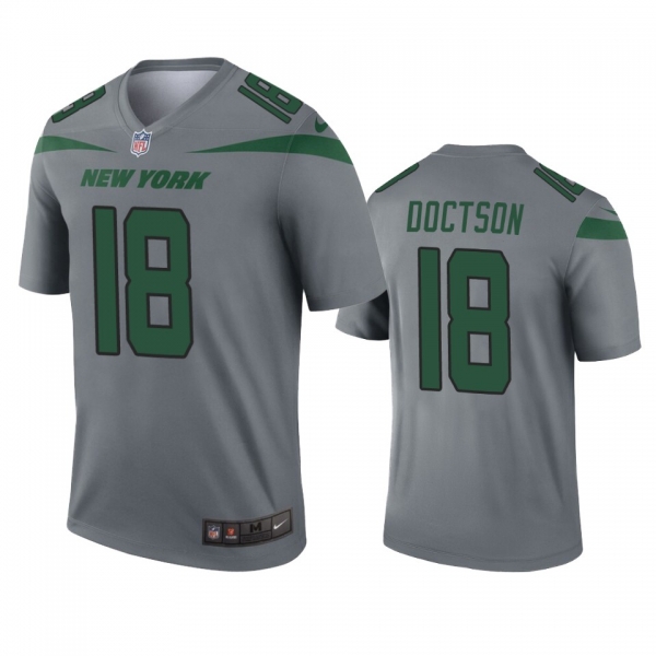 New York Jets Josh Doctson Gray Inverted Legend Jersey